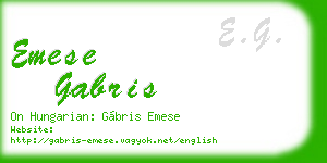 emese gabris business card