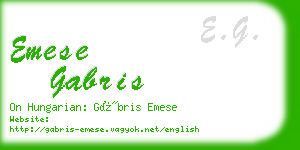 emese gabris business card